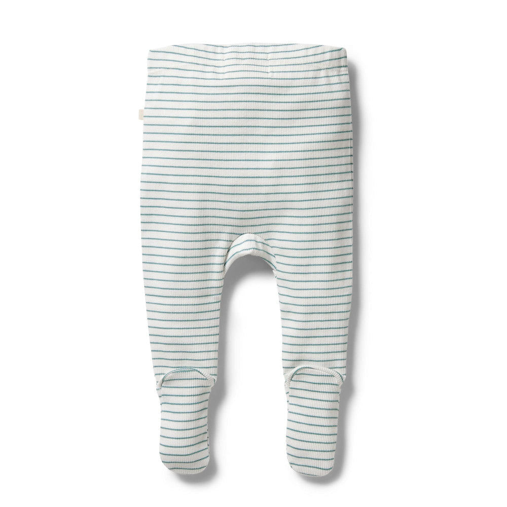 Wilson-and-Frenchy-Organic-Stripe-Rib-Footed-Leggings-Arctic-Back-View-Naked-Baby-Eco-Boutique