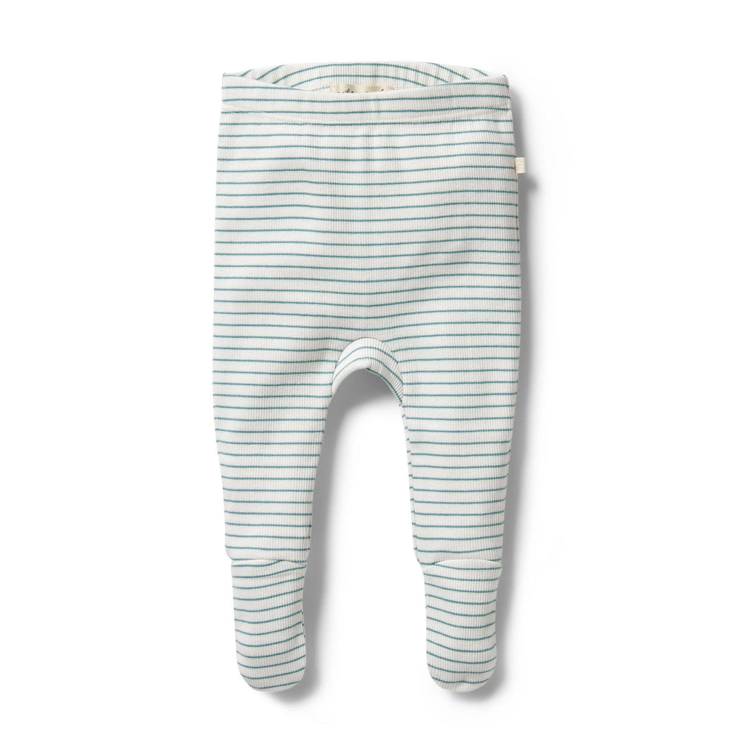 Wilson-and-Frenchy-Organic-Stripe-Rib-Footed-Leggings-Arctic-Front-View-Naked-Baby-Eco-Boutique