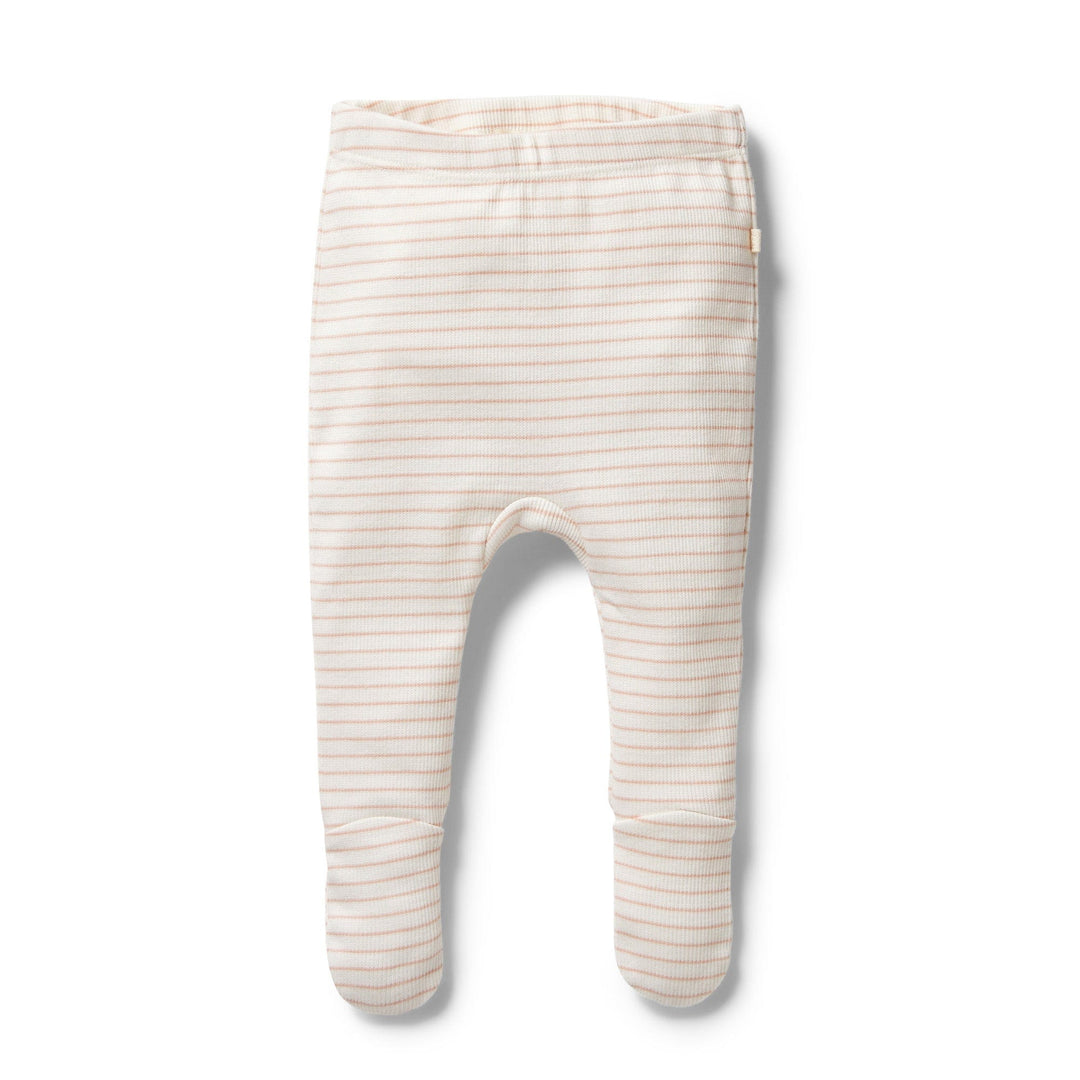 Wilson-and-Frenchy-Organic-Stripe-Rib-Footed-Leggings-Cameo-Rose-Front-View-Naked-Baby-Eco-Boutique