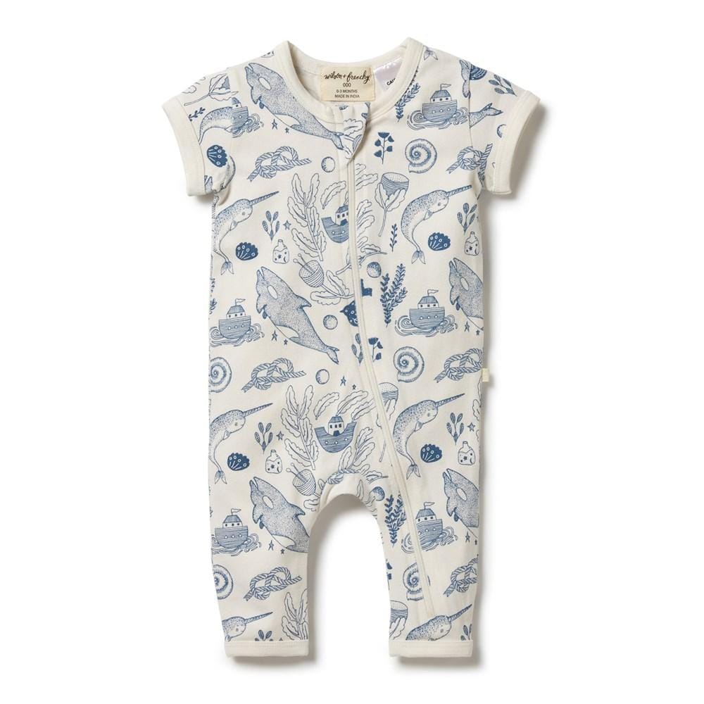 7 Seas / Newborn Wilson & Frenchy Organic Zipsuit (Multiple Variants) - Naked Baby Eco Boutique