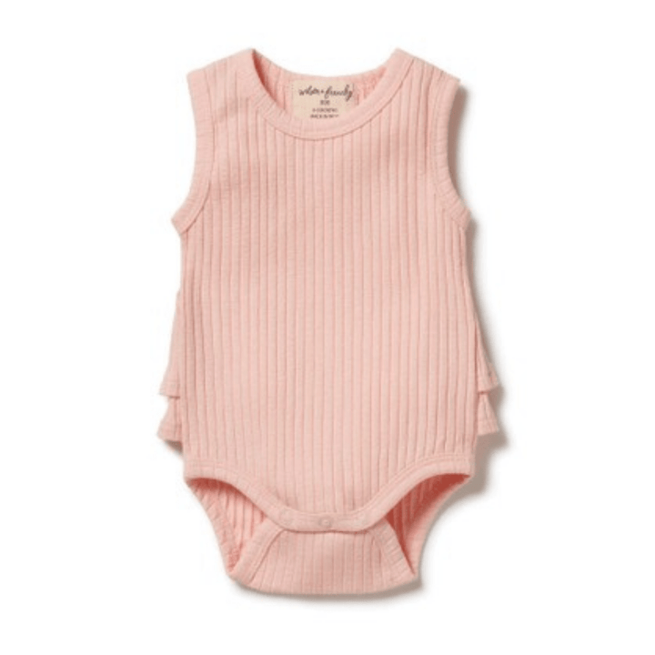 Wilson & Frenchy Organic Rib Ruffle Onesie (Multiple Variants) - Naked Baby Eco Boutique