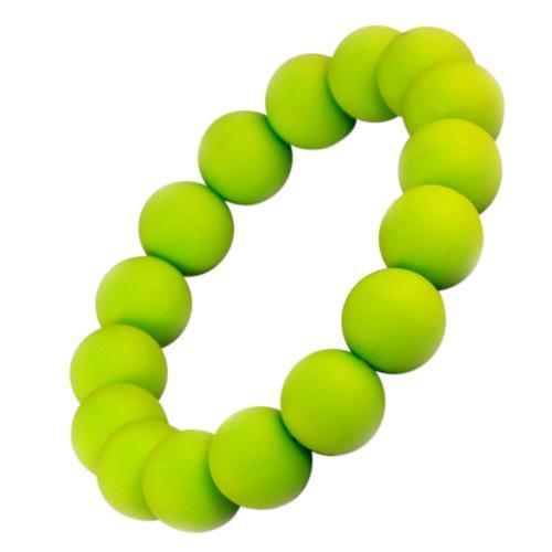 Lime Bambeado Silicone Round Bead Bracelet - Naked Baby Eco Boutique