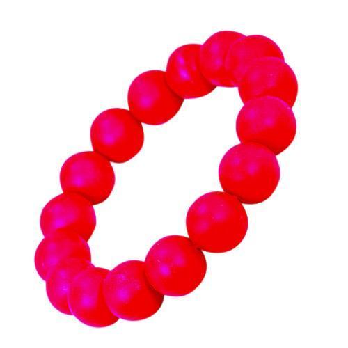 Scarlet Bambeado Silicone Round Bead Bracelet - Naked Baby Eco Boutique