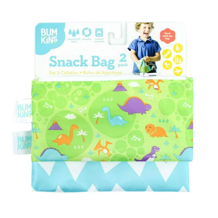 Bumkins Small Reusable Snack Bags (2-Pack) - Multiple Styles - Naked Baby Eco Boutique