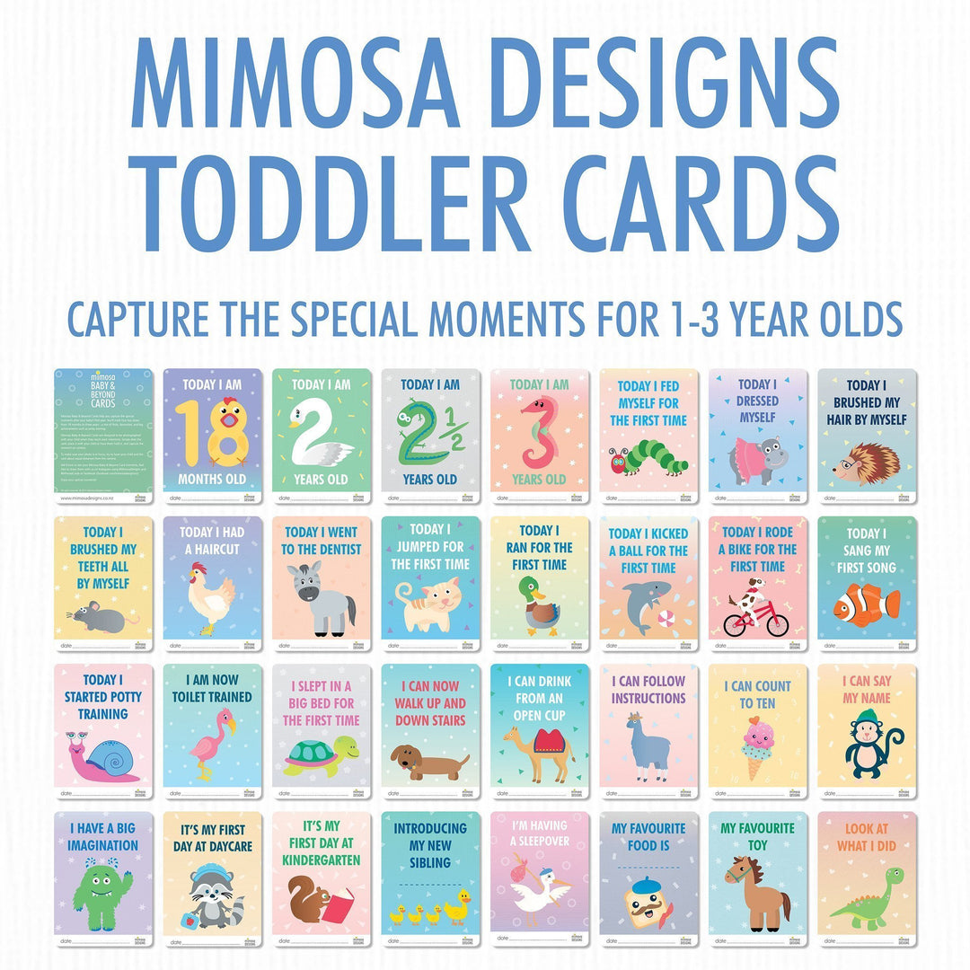 Mimosa Designs Toddler Milestone Cards - Naked Baby Eco Boutique