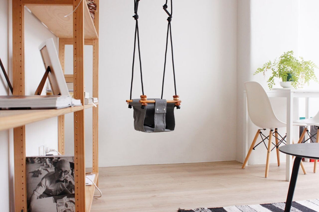 Solvej Baby & Toddler Swing - Smokey Grey - Naked Baby Eco Boutique