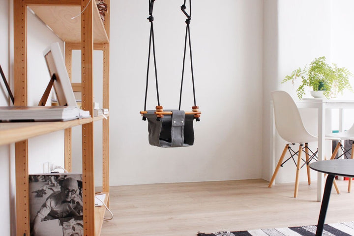 Solvej Baby & Toddler Swing - Smokey Grey - Naked Baby Eco Boutique